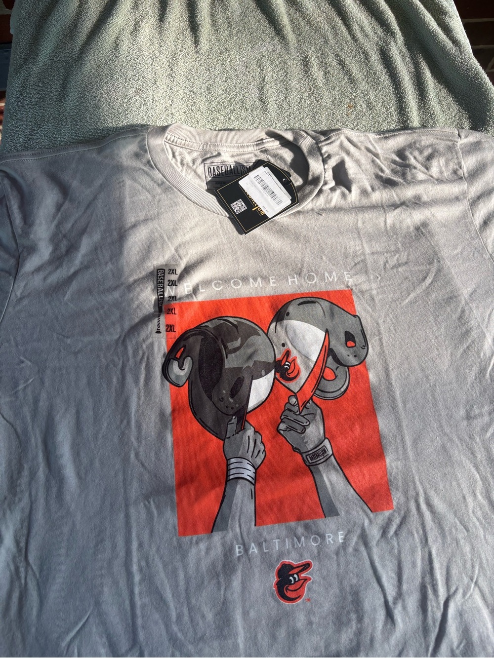 Baseballism Baltimore Orioles Welcome Home T-Shirt 2XL NWT Gray
